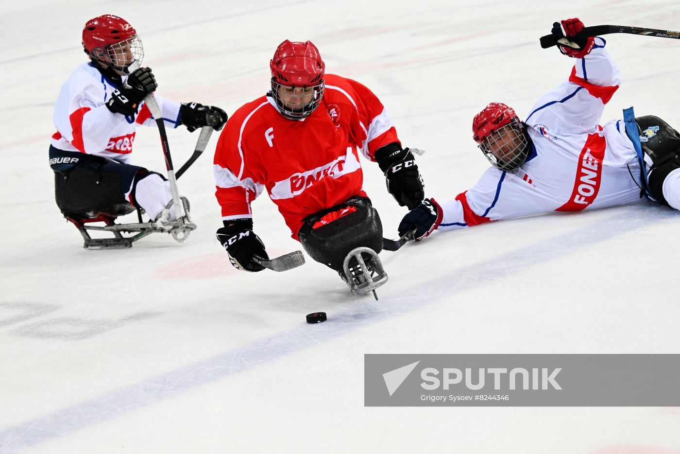 Russia Ice Hockey Paralympians Support Match
