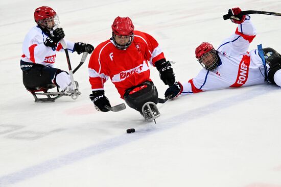 Russia Ice Hockey Paralympians Support Match
