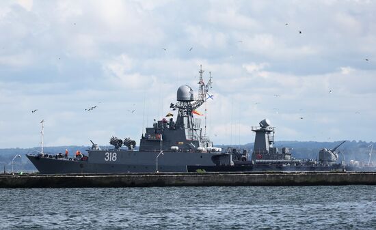 Russia Navy Day Rehearsal