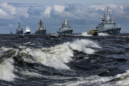 Russia Navy Day Rehearsal