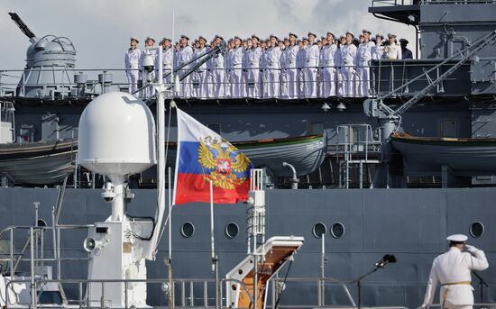 Russia Navy Day Rehearsal