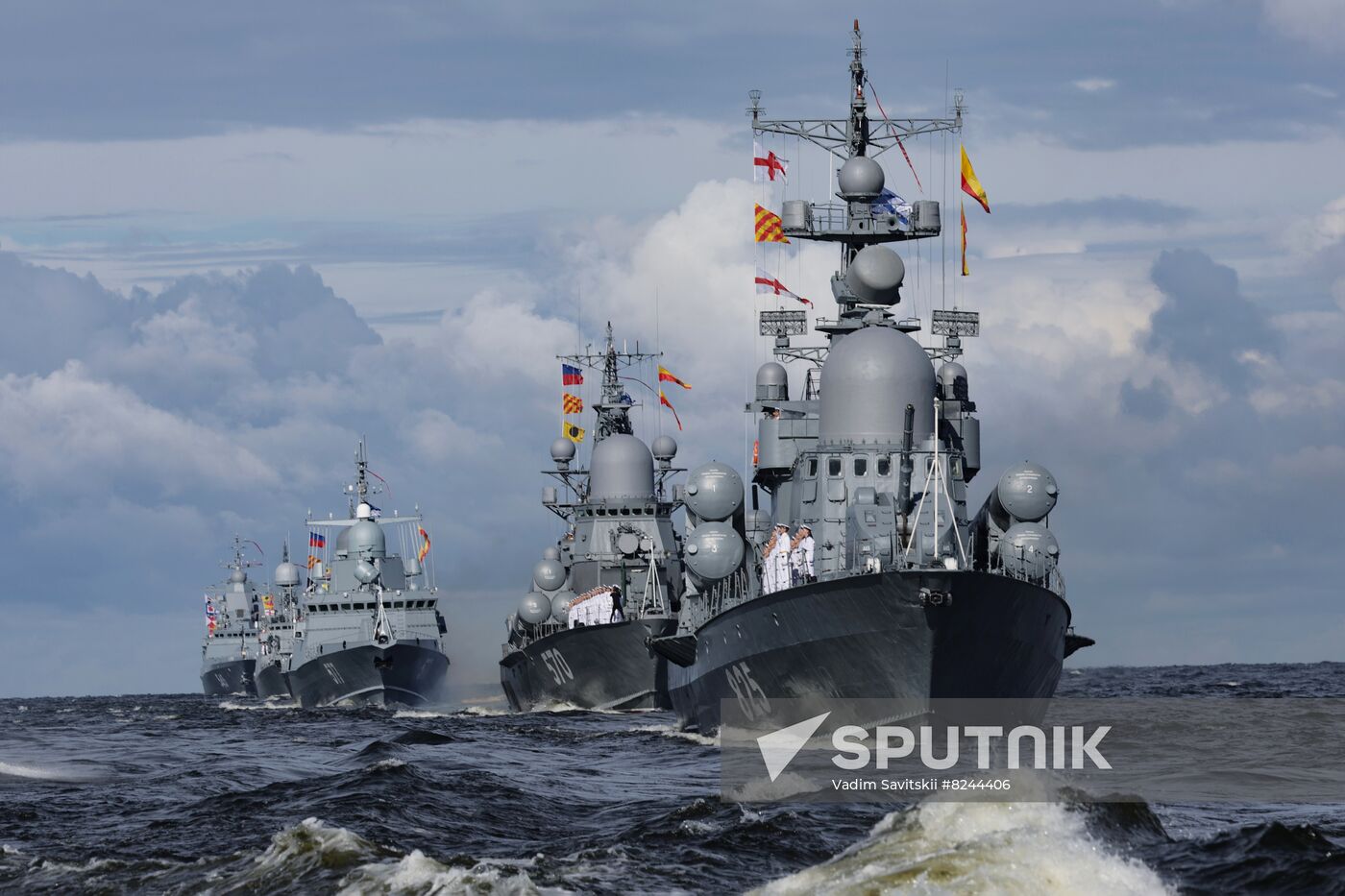 Russia Navy Day Rehearsal