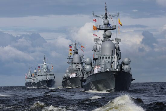 Russia Navy Day Rehearsal