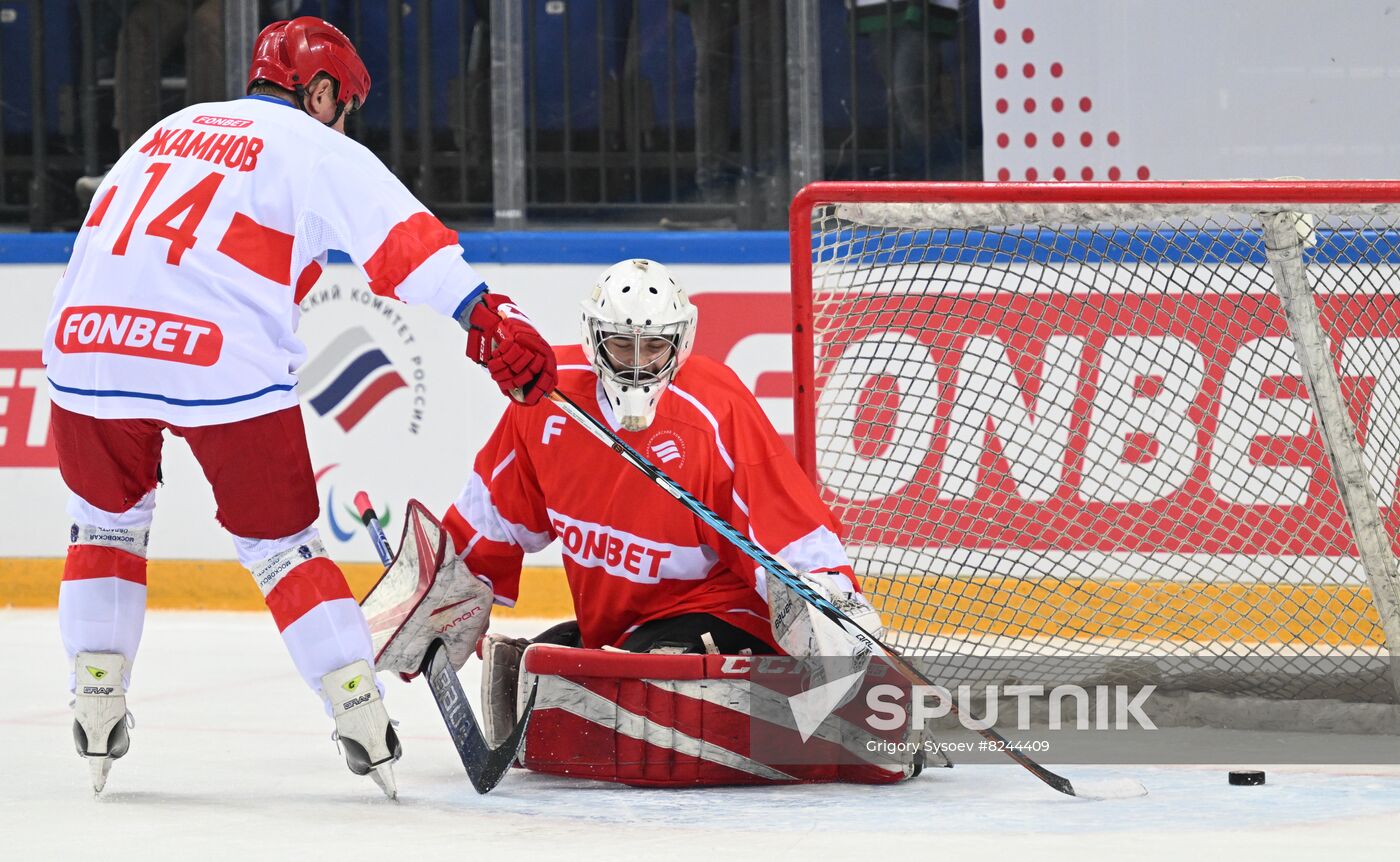 Russia Ice Hockey Paralympians Support Match