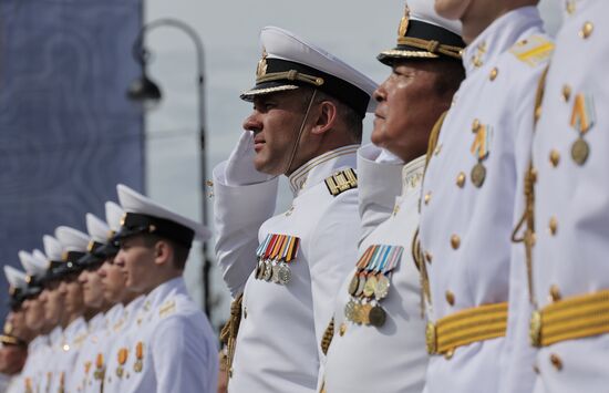 Russia Navy Day Rehearsal