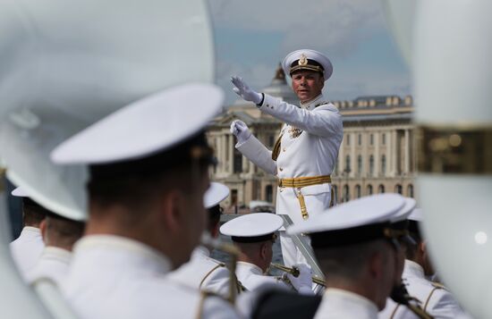 Russia Navy Day Rehearsal