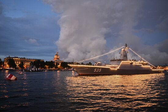 Russia Navy Day Preparations