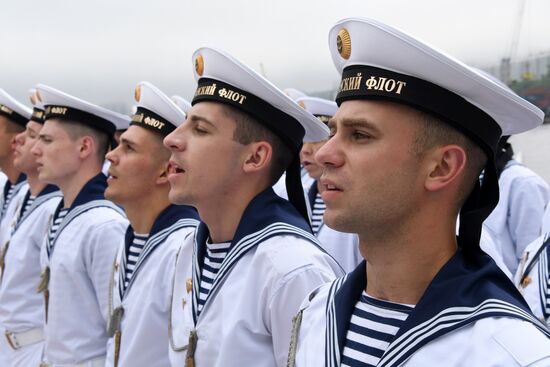 Russia Navy Day Rehearsal
