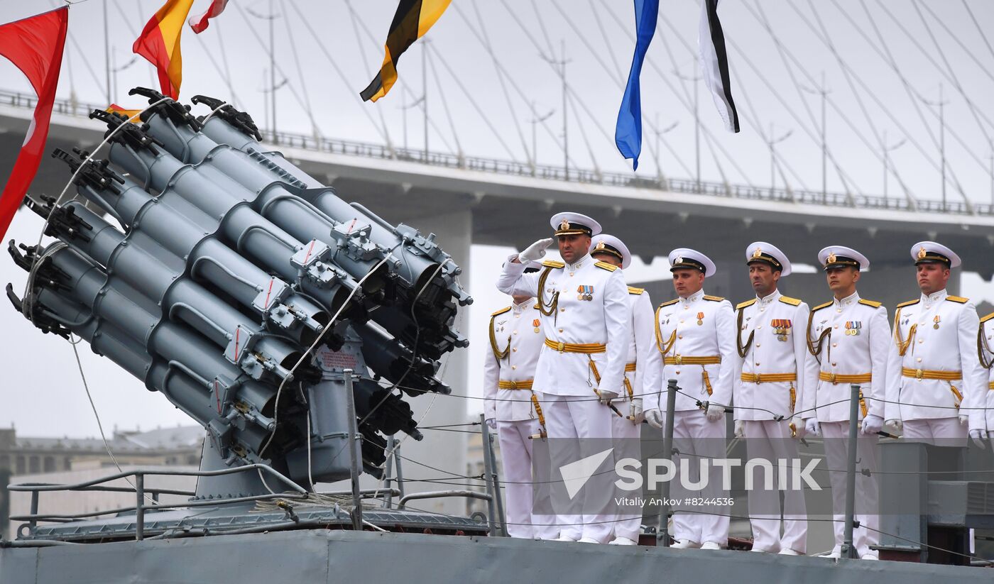 Russia Navy Day Rehearsal