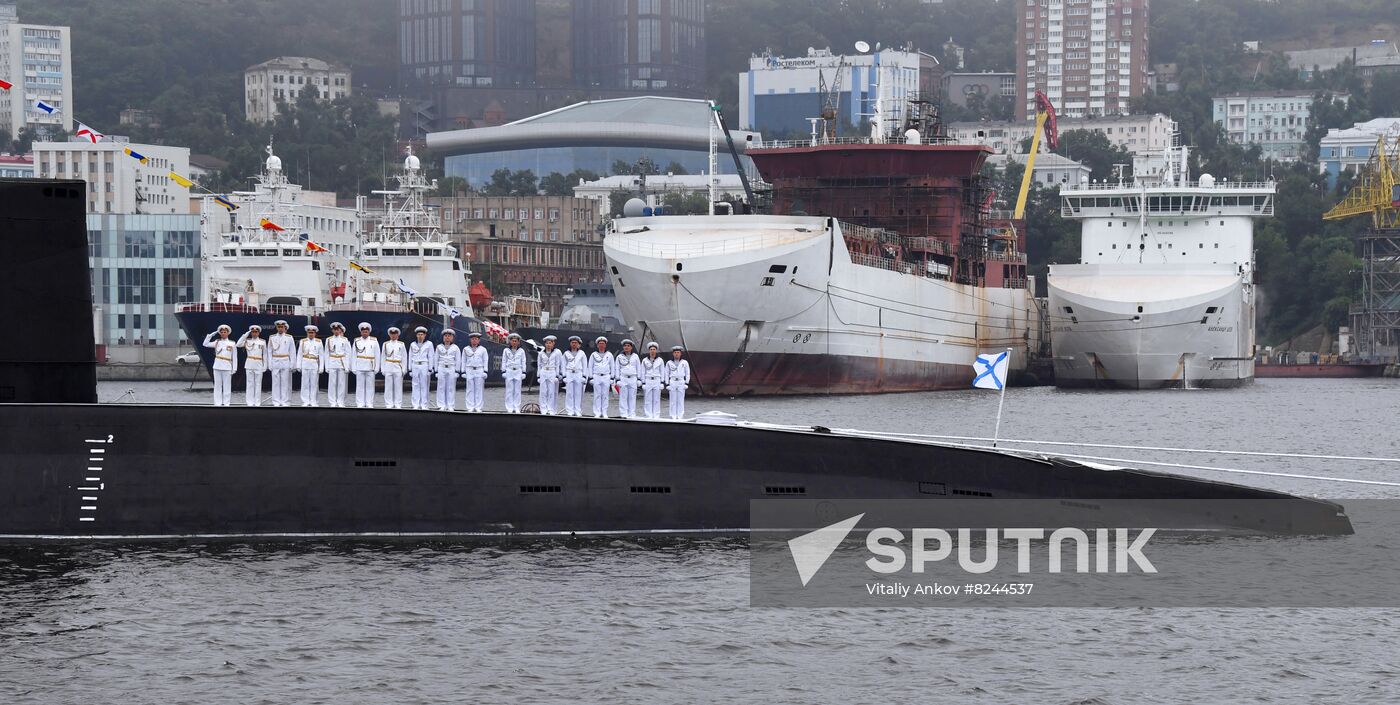 Russia Navy Day Rehearsal