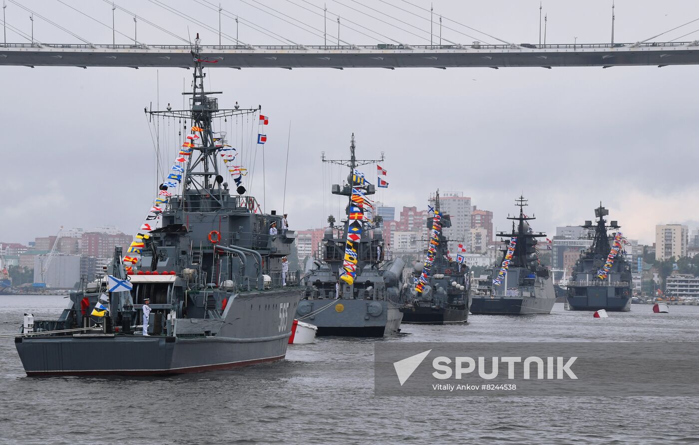 Russia Navy Day Rehearsal