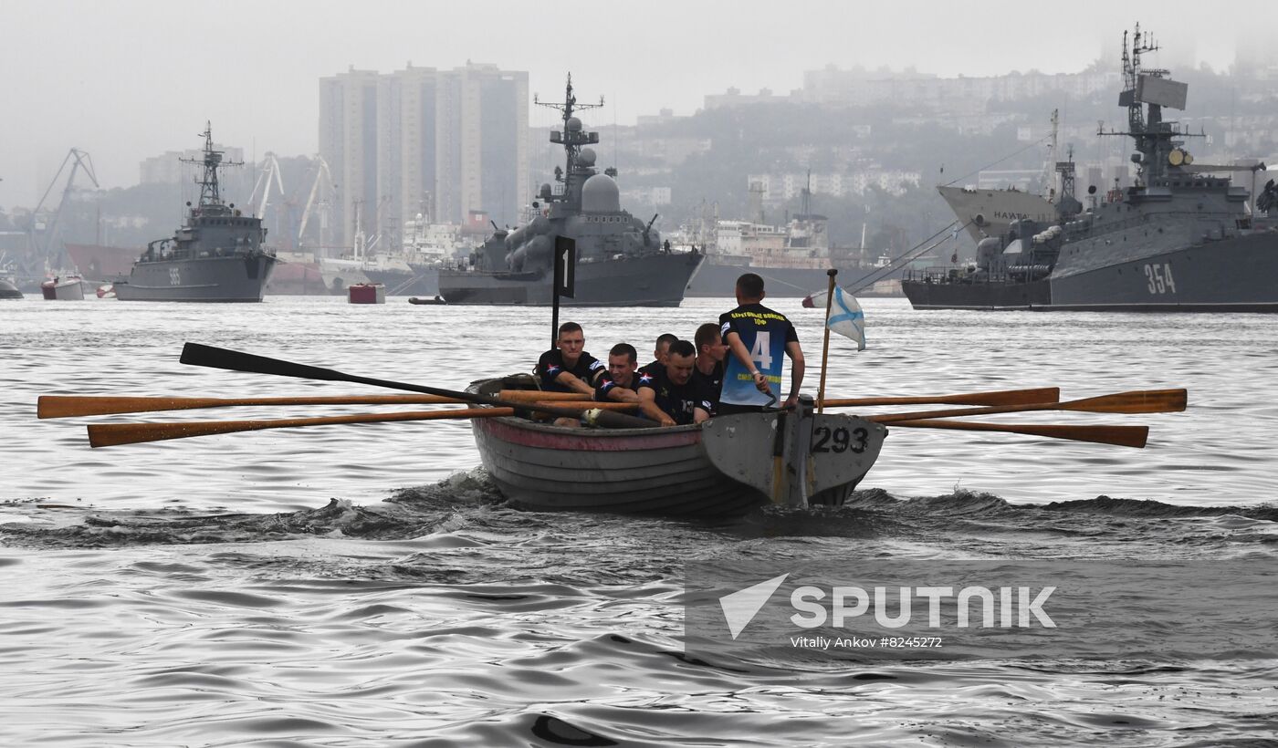 Russia Navy Lifeboat Rowing Competition