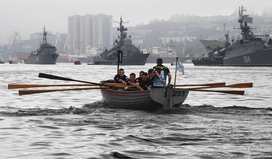 Russia Navy Lifeboat Rowing Competition