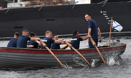 Russia Navy Lifeboat Rowing Competition