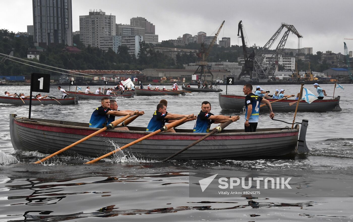 Russia Navy Lifeboat Rowing Competition