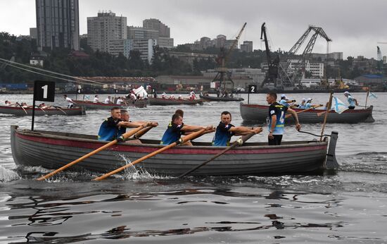 Russia Navy Lifeboat Rowing Competition