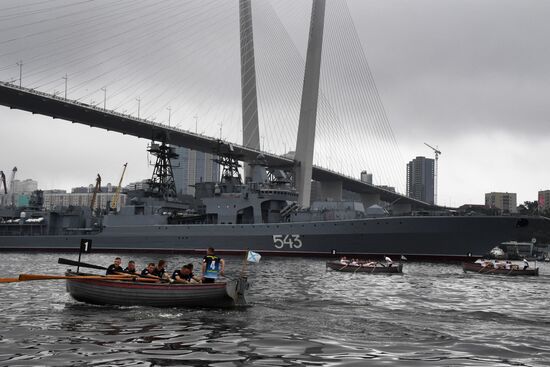 Russia Navy Lifeboat Rowing Competition