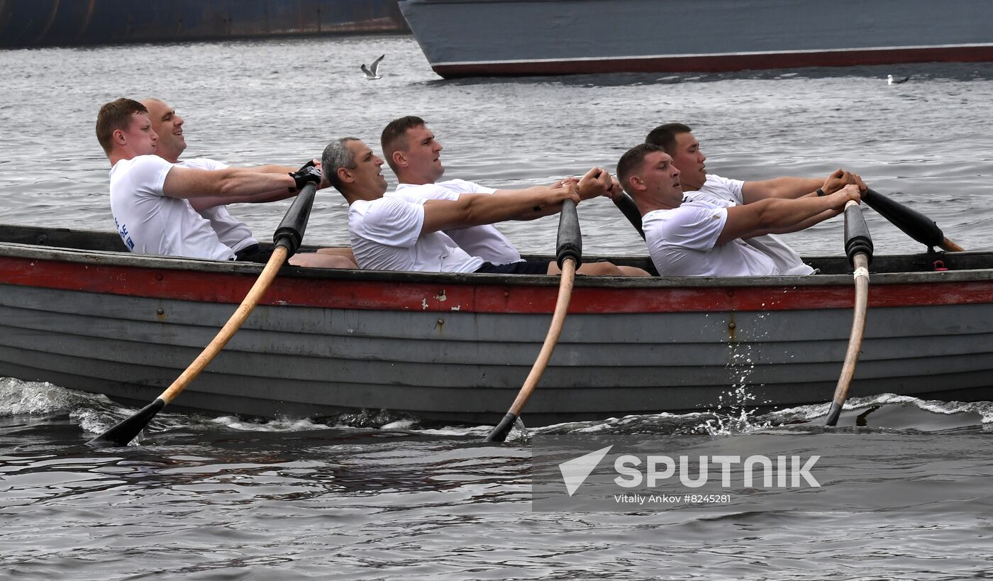 Russia Navy Lifeboat Rowing Competition