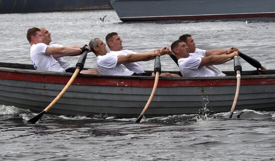 Russia Navy Lifeboat Rowing Competition