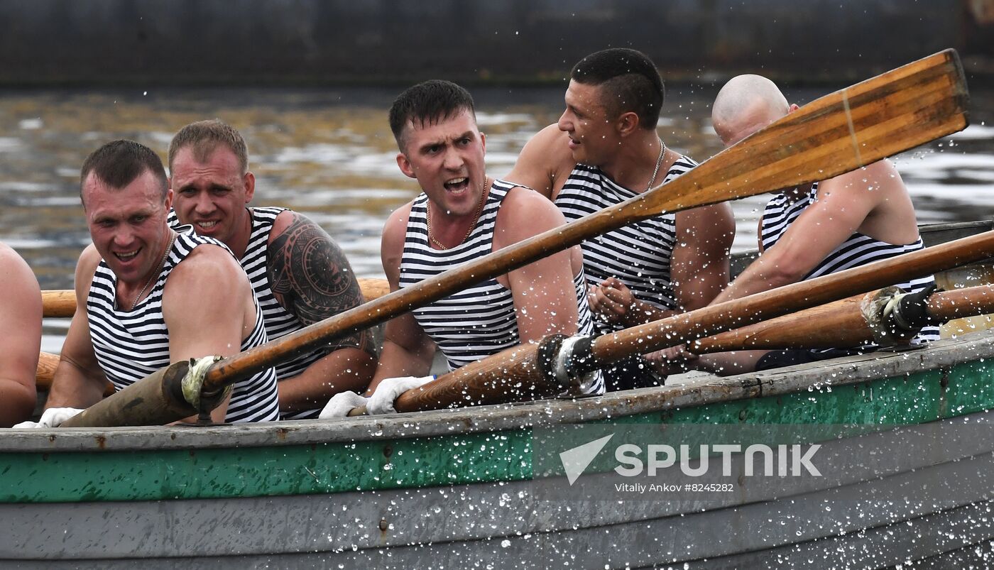 Russia Navy Lifeboat Rowing Competition