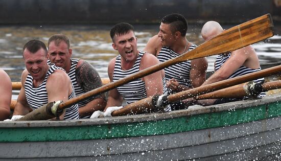 Russia Navy Lifeboat Rowing Competition