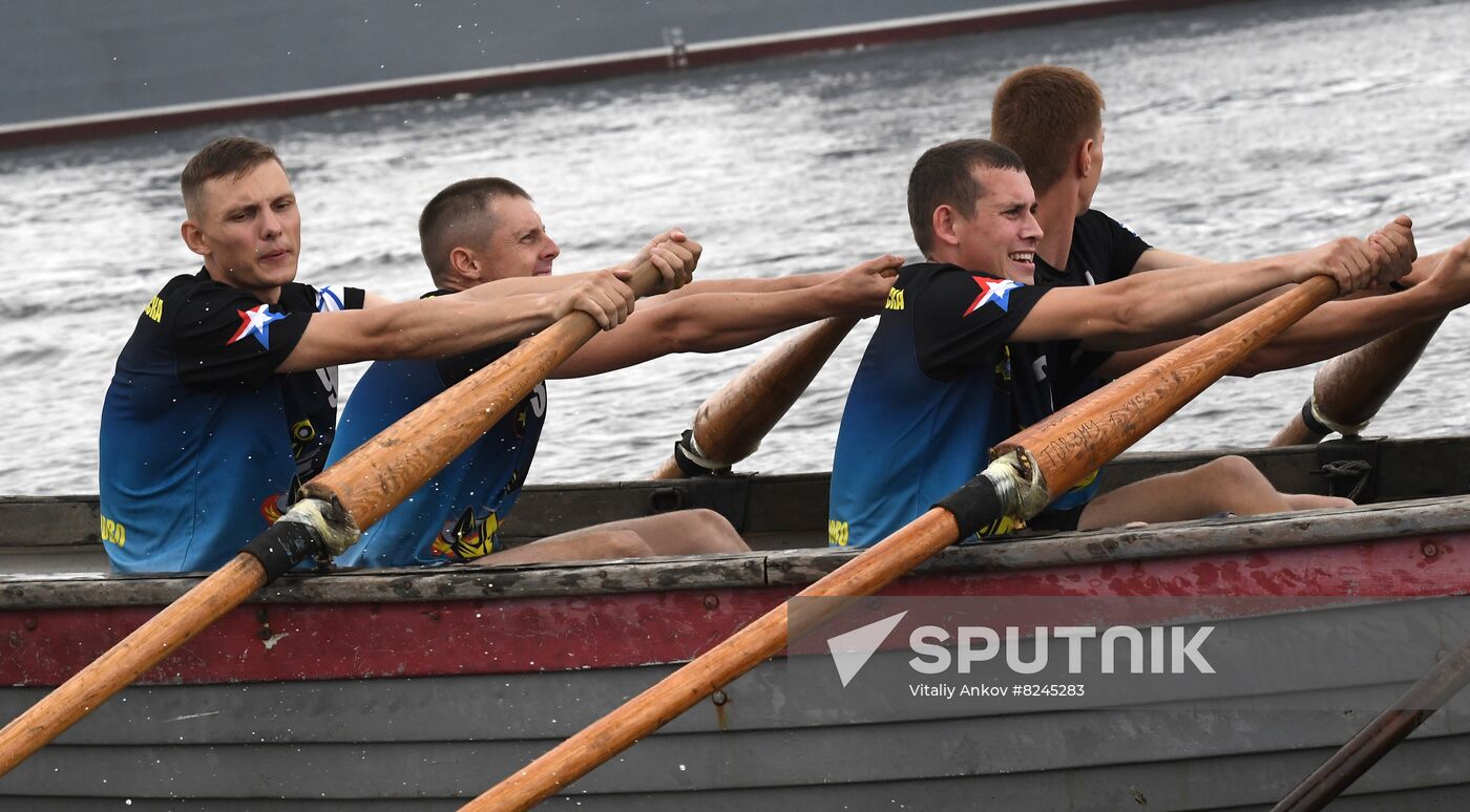 Russia Navy Lifeboat Rowing Competition