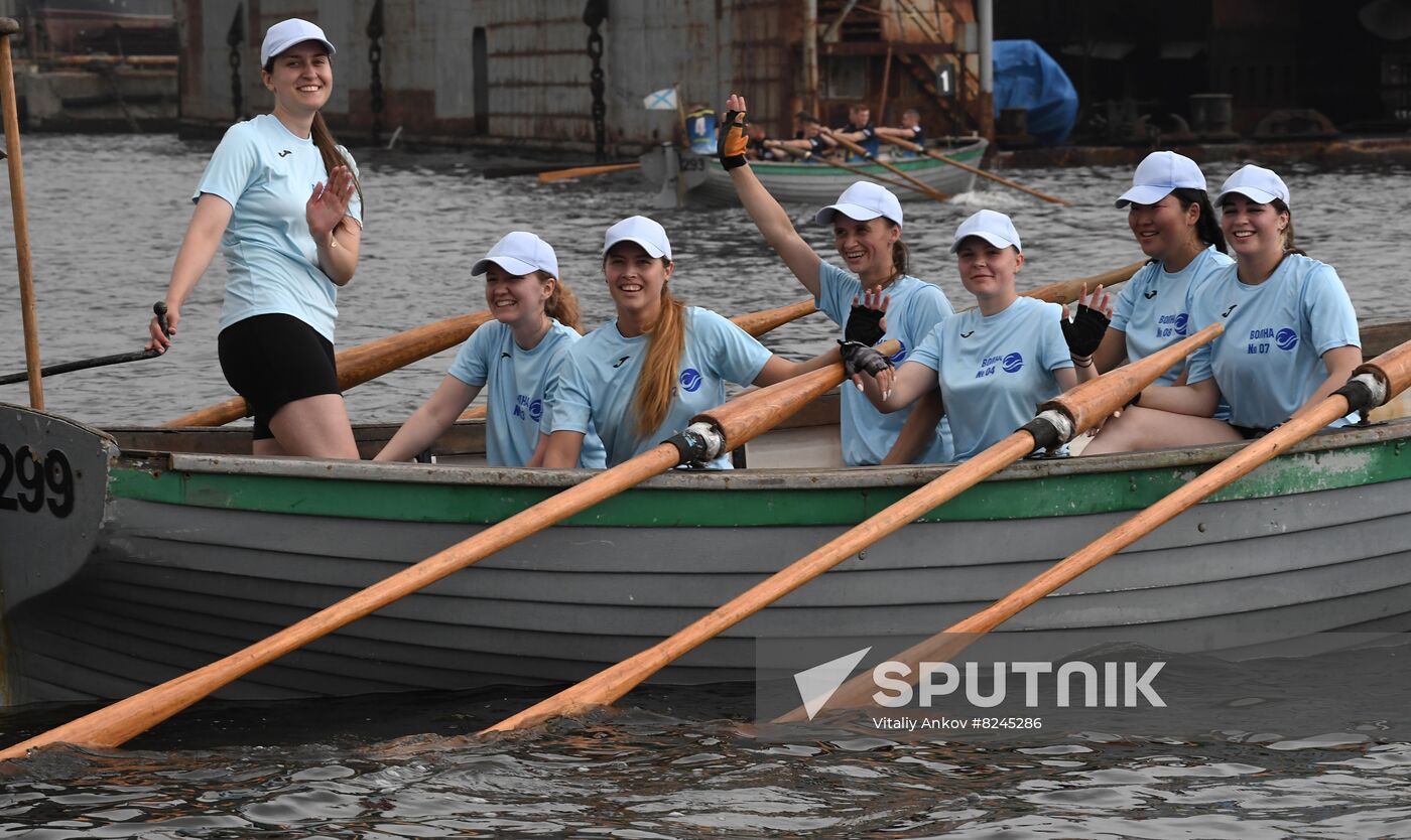 Russia Navy Lifeboat Rowing Competition