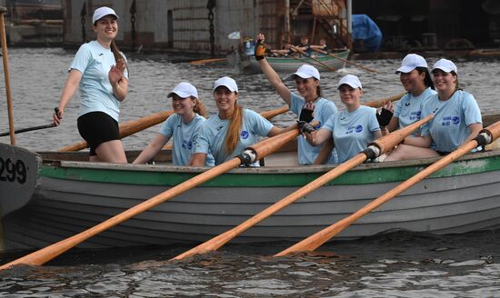Russia Navy Lifeboat Rowing Competition