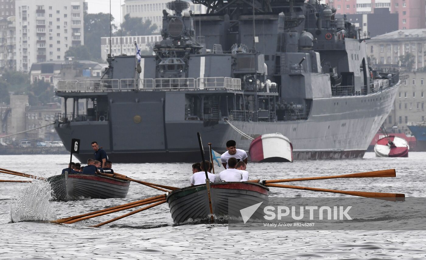Russia Navy Lifeboat Rowing Competition