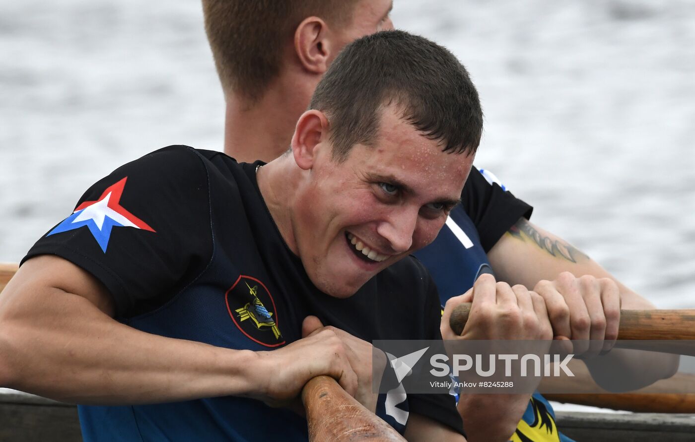 Russia Navy Lifeboat Rowing Competition