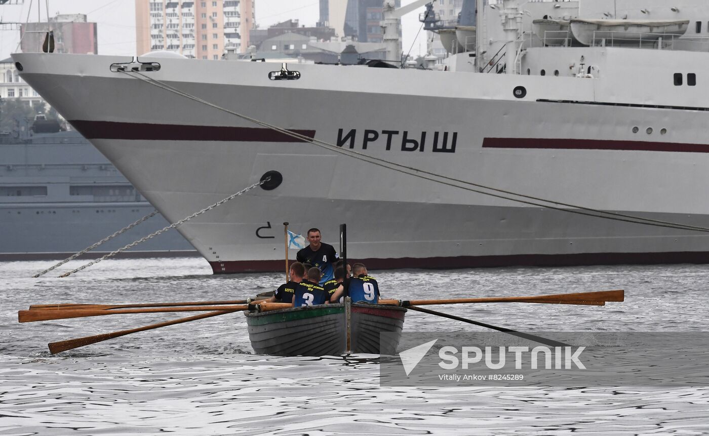 Russia Navy Lifeboat Rowing Competition
