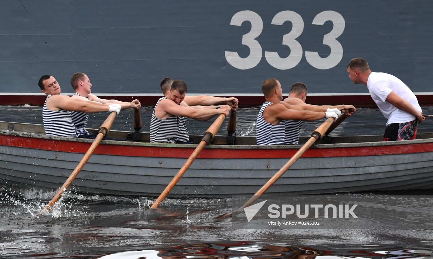 Russia Navy Lifeboat Rowing Competition