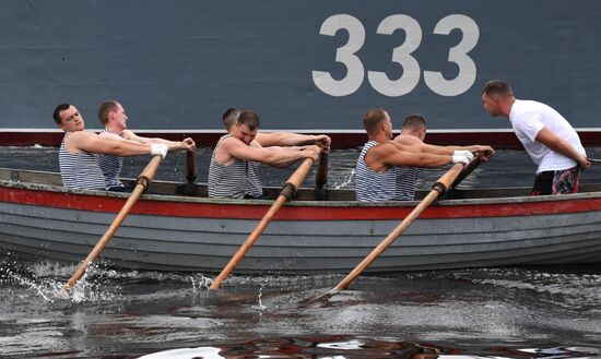 Russia Navy Lifeboat Rowing Competition