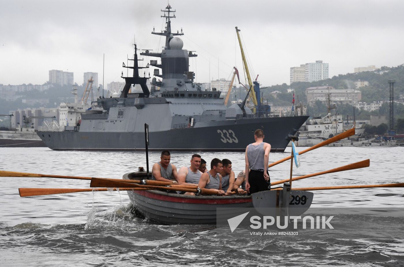 Russia Navy Lifeboat Rowing Competition
