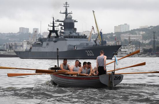 Russia Navy Lifeboat Rowing Competition