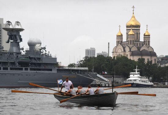 Russia Navy Lifeboat Rowing Competition
