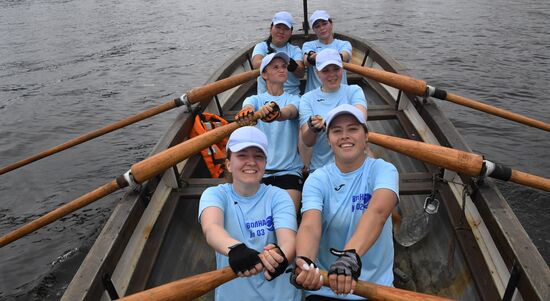Russia Navy Lifeboat Rowing Competition
