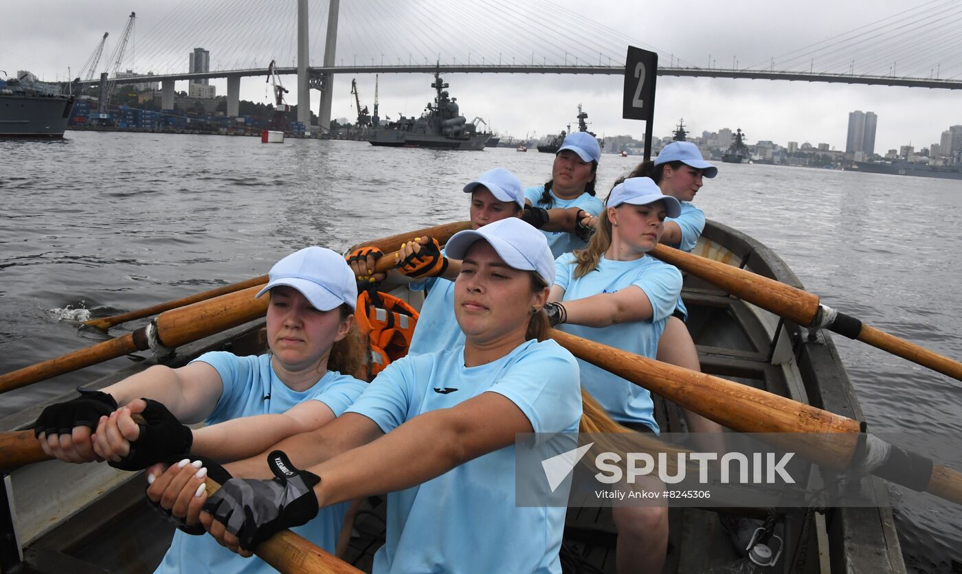 Russia Navy Lifeboat Rowing Competition