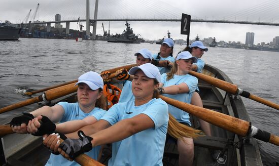 Russia Navy Lifeboat Rowing Competition