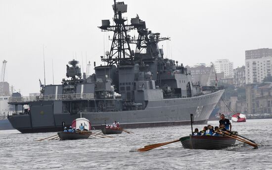 Russia Navy Lifeboat Rowing Competition