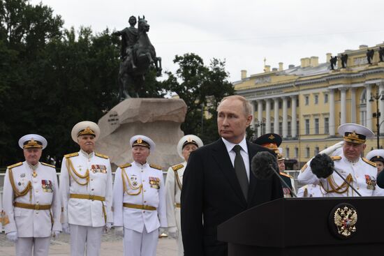 Russia Putin Navy Day
