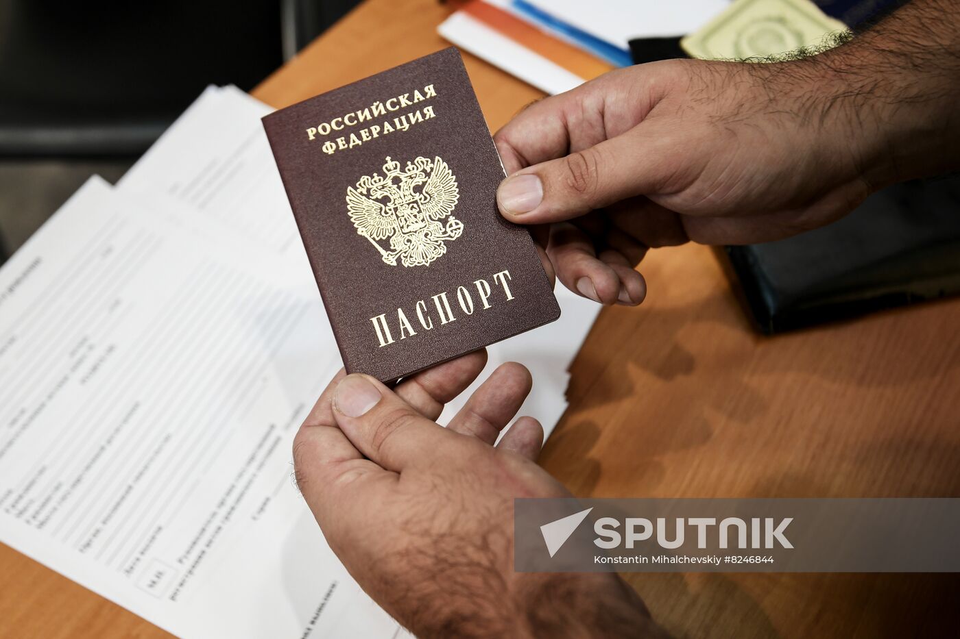 Ukraine Russia Military Operation Passports Handing