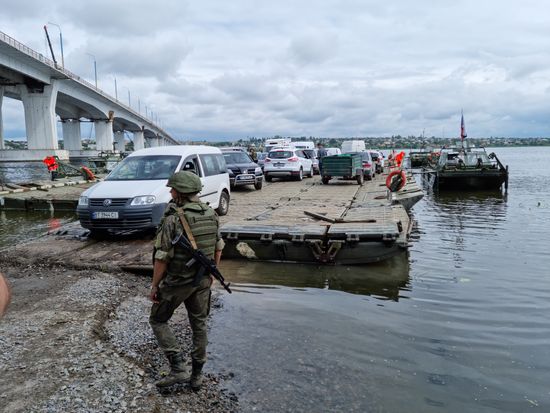 Ukraine Russia Military Operation Pontoon Ferry