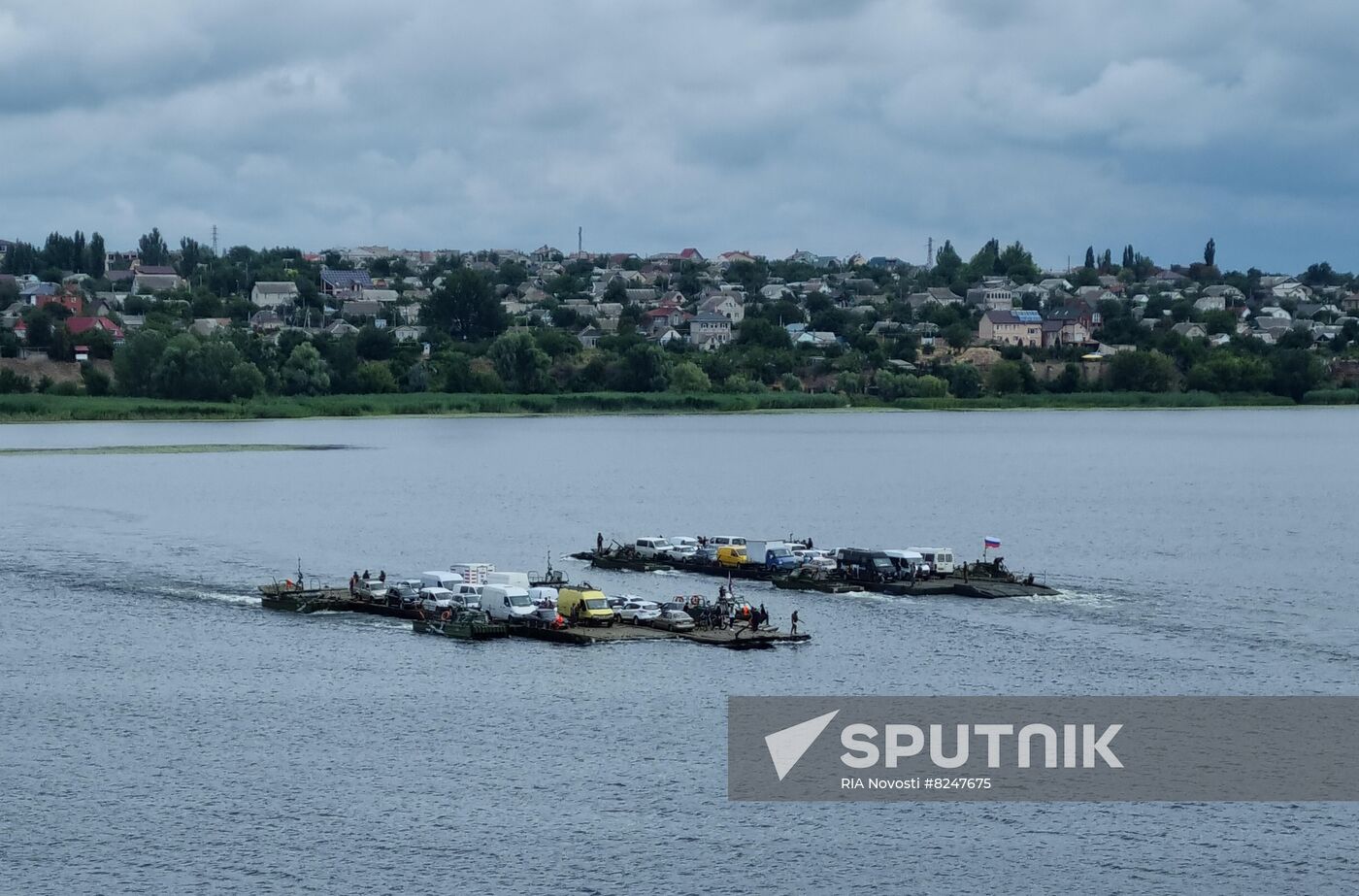 Ukraine Russia Military Operation Pontoon Ferry