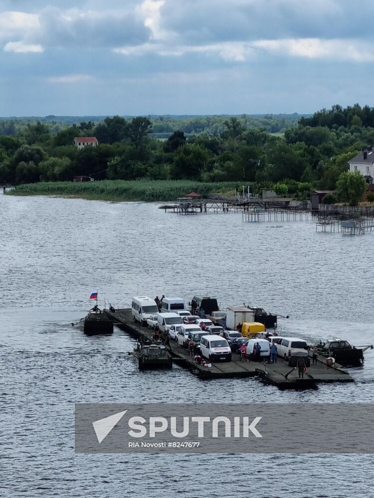 Ukraine Russia Military Operation Pontoon Ferry