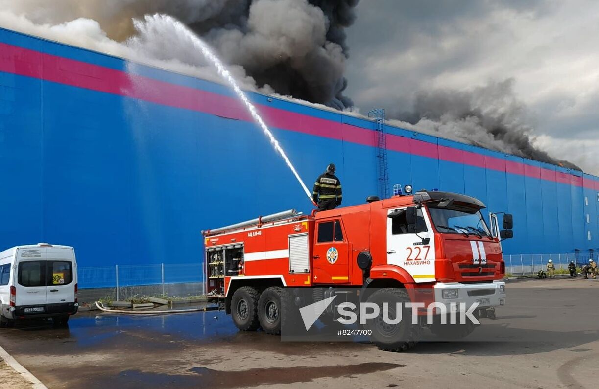Russia Warehouse Fire