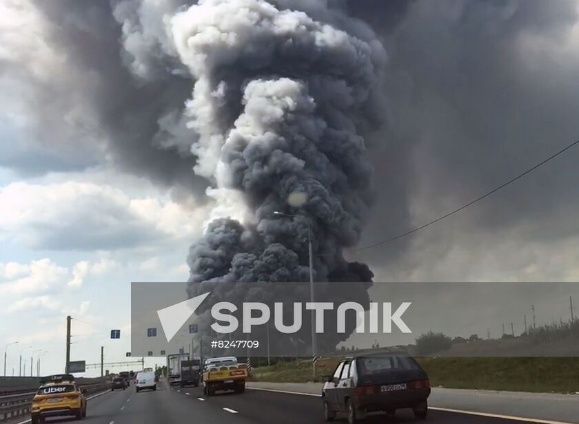 Russia Warehouse Fire