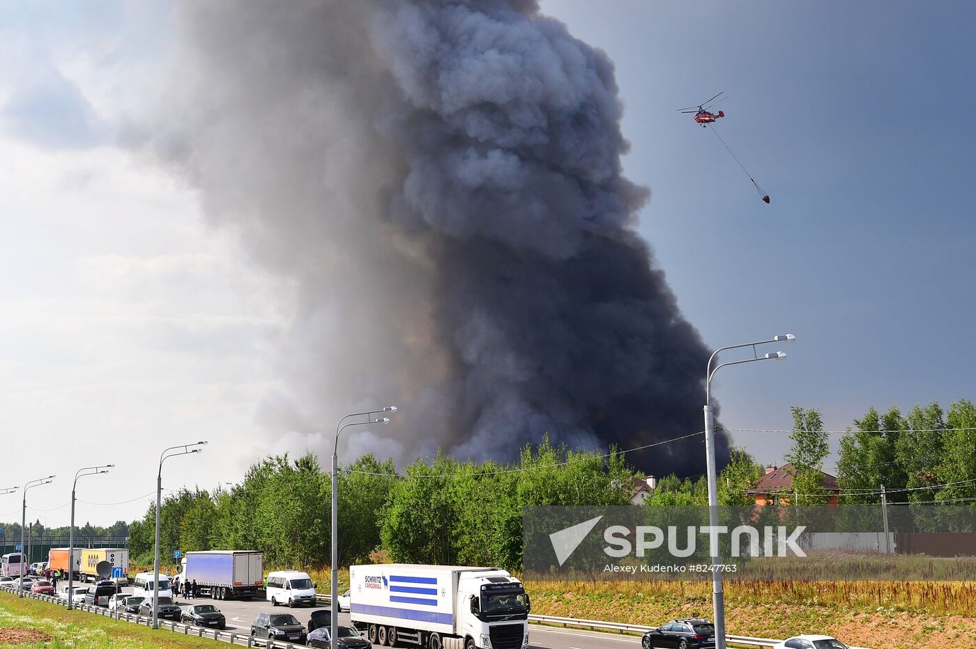 Russia Warehouse Fire