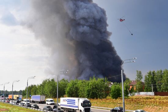 Russia Warehouse Fire