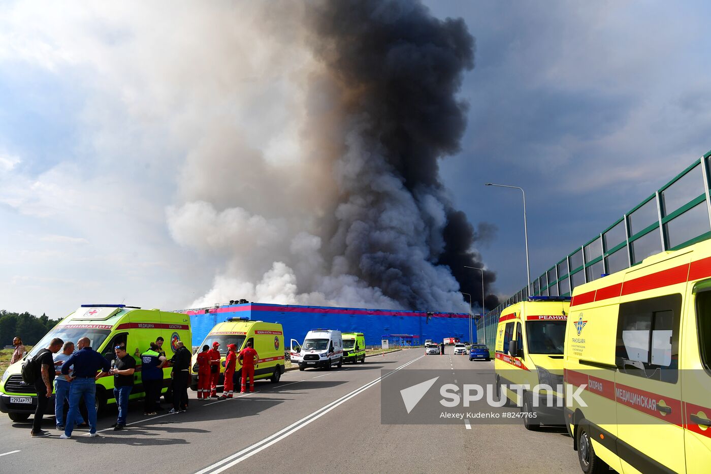 Russia Warehouse Fire